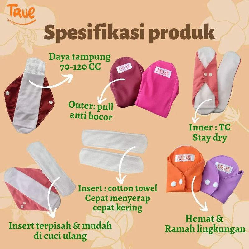 Menspad True pembalut kain pembalut cuci ulang pembalut sehat