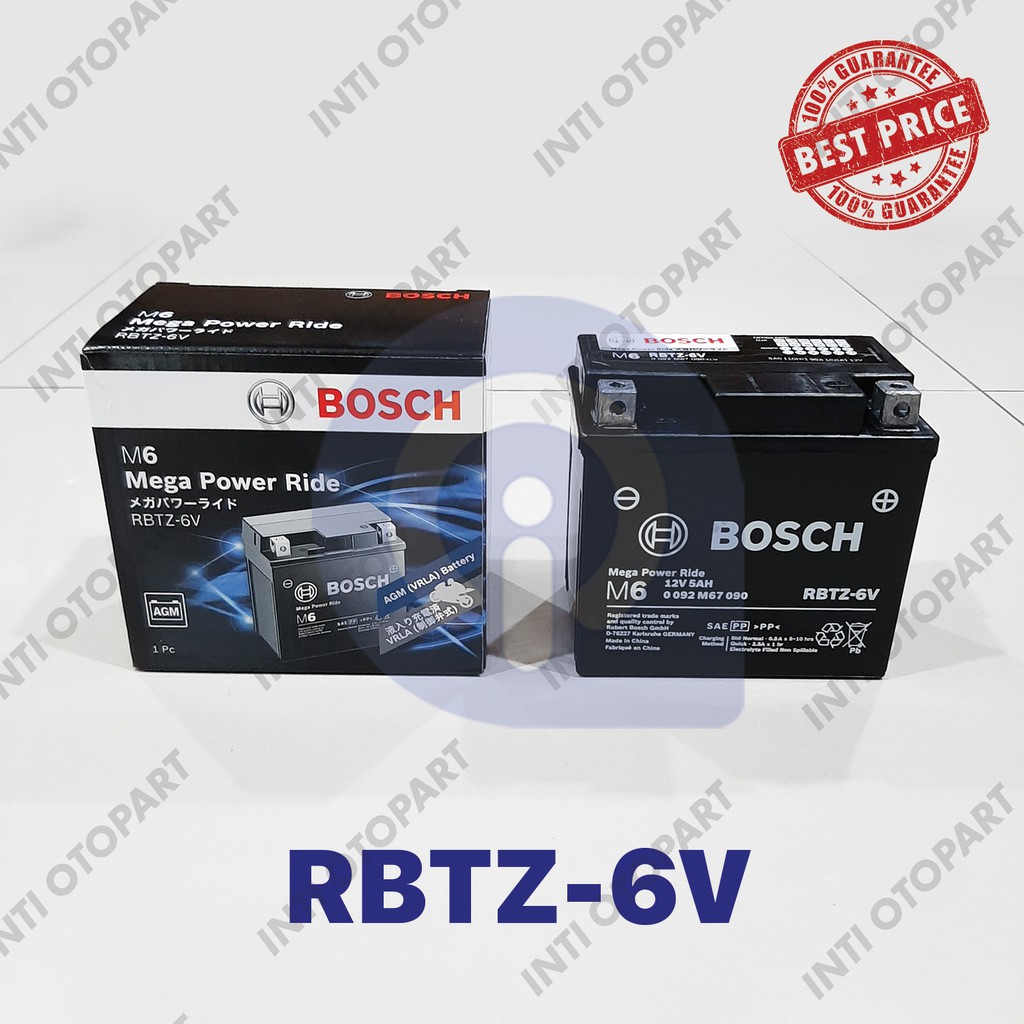 Accu Aki Motor RBTZ-6V Bosch Yamaha Honda Suzuki Kawasaki