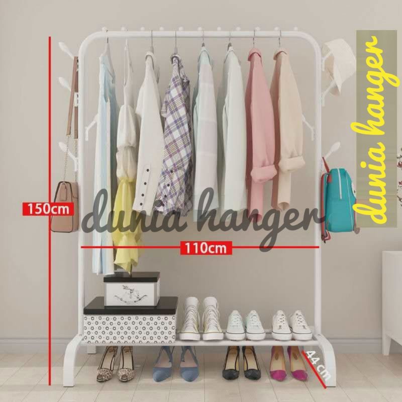 Stand Hanger Rak Baju Gantungan Baju Bahan Besi Rak Gantungan Pakaian Stand Hanger Praktis