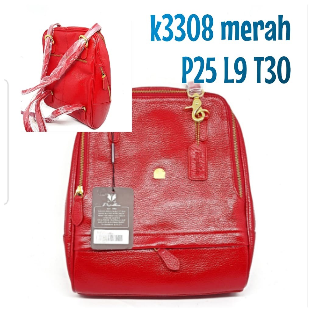 Tas Kulit Papillon Original K3308 Merah