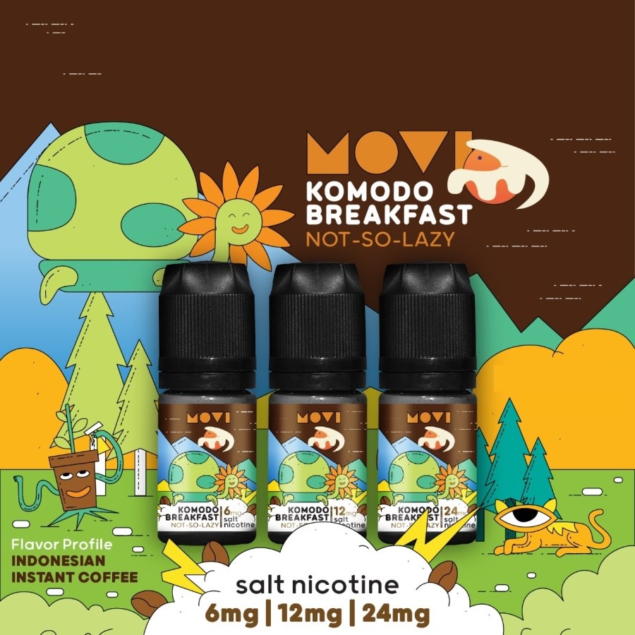 LIQUID KOMODO BREAKFAST NOT SO LAZY SALT NIC INDONESIAN INSTANT COFFEE - 30ML