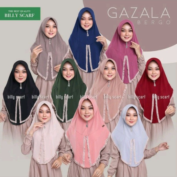 Jilbab Instan Terbaru/Jilbab Instan Jersey Super/HIjab Instan Pet Antem Terbaru/Hijab Gazala Bergo