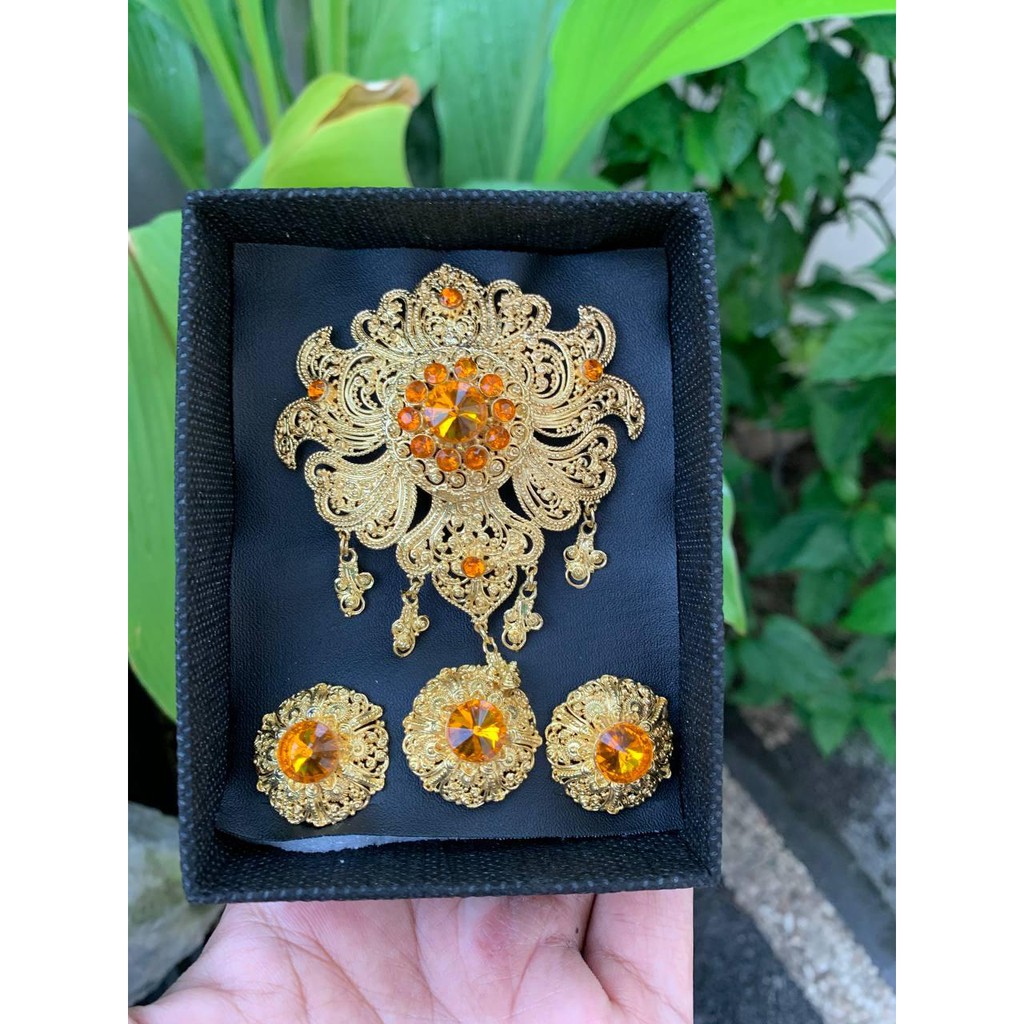 bros alpaka bali motif pakis sirkon st-kuning