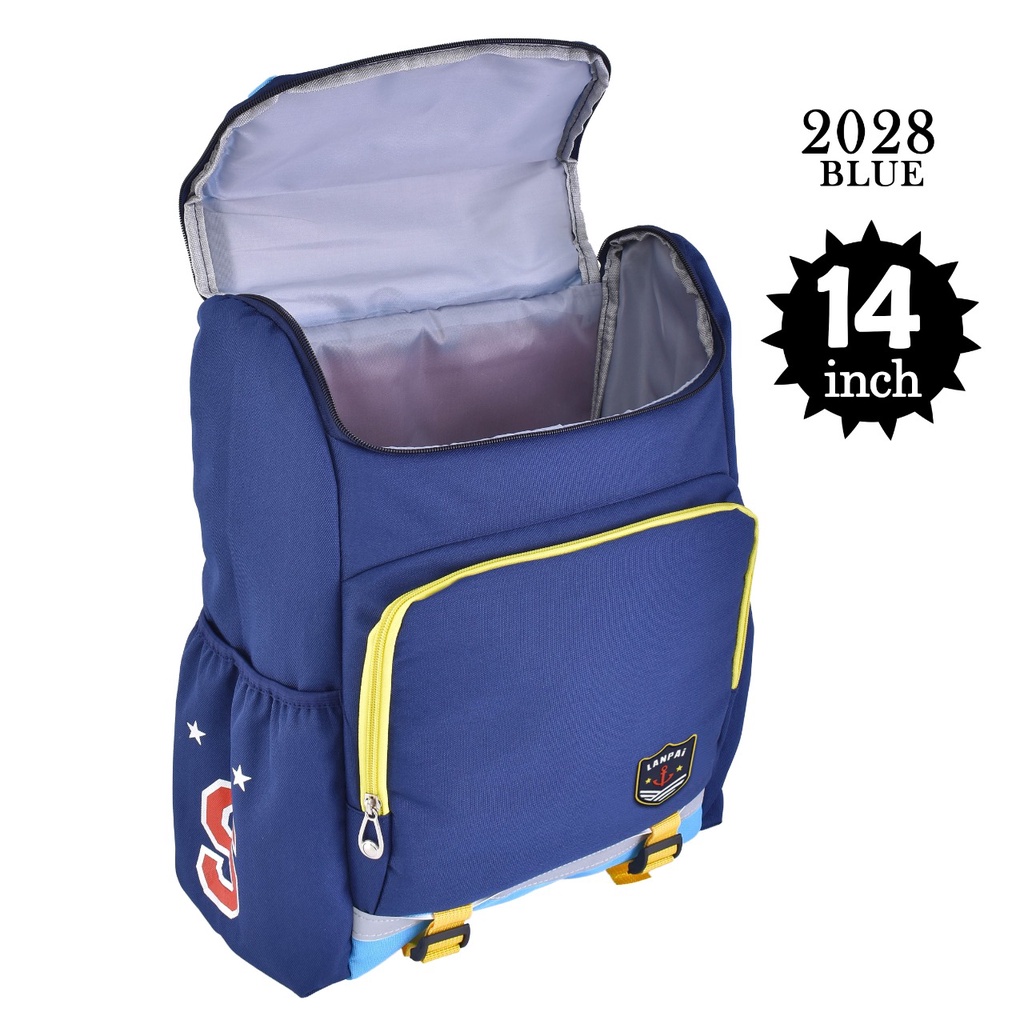 Tas Wanita Sekolah Lanpai 2028-14&quot; Ransel Pria Backpack [Free Botol Minum] Tas Sekolah Import