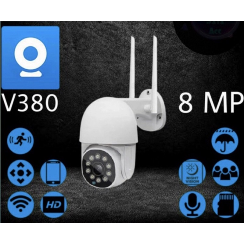 CCTV IP CAMERA V380PRO OUTDOOR 8MP FULL HD 1080P SMART WIFI CCTV CAMERA WATERPOOF ANTI AIR