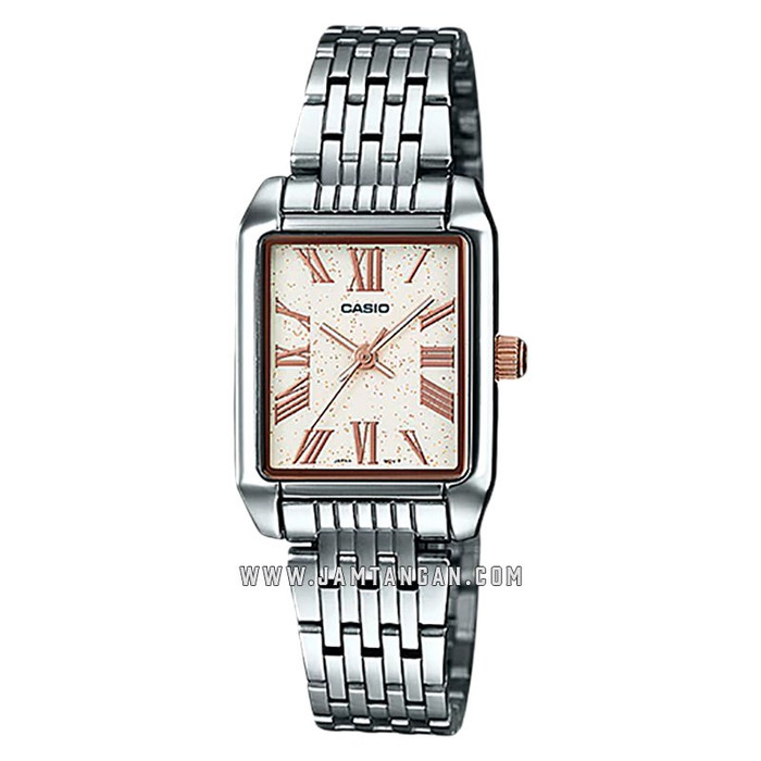 Casio LTP-TW101D-7AVDF Enticer Ladies Beige Dial Stainless Steel Strap