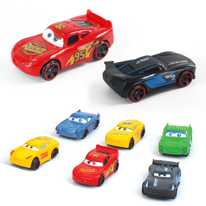 6pcs / Set Mainan Mobil Pixar Disney Mcqueen Mater Bahan Alloy Untuk Anak Laki-Laki