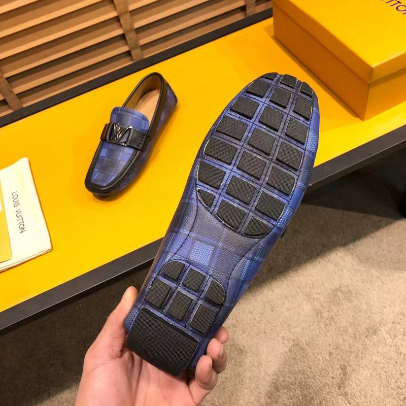 sepatu lv pria loafer mirror vip shoes men cowok P1SHOES new styles blue lou is vuitton