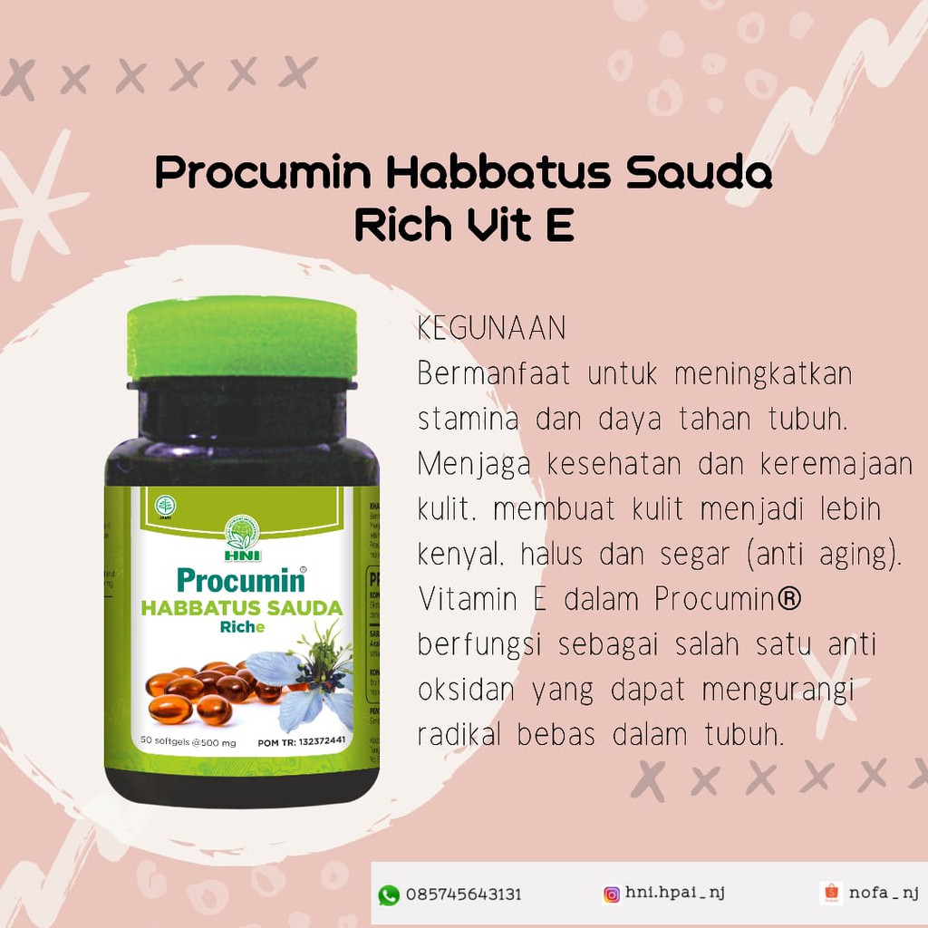 Ternyata Manfaat Procumin Habbatussauda Rich E 