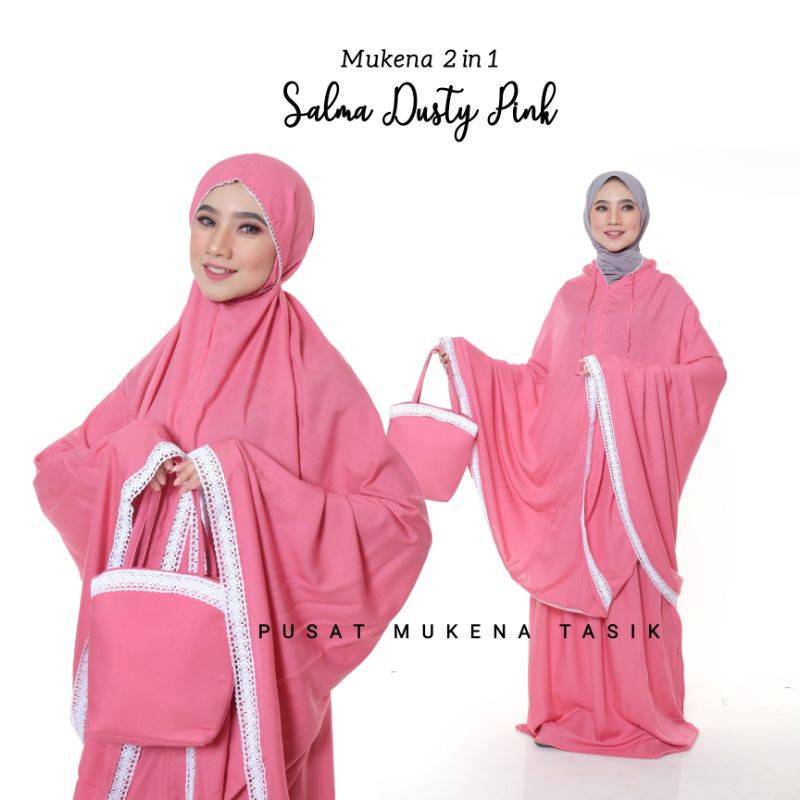 PUSAT GROSIR MUKENA COUPLE (IBU + ANAK) 2in1 BALI SALMA | NEW RAYON SHARLA AIRA TERMURAH TRAVELLING