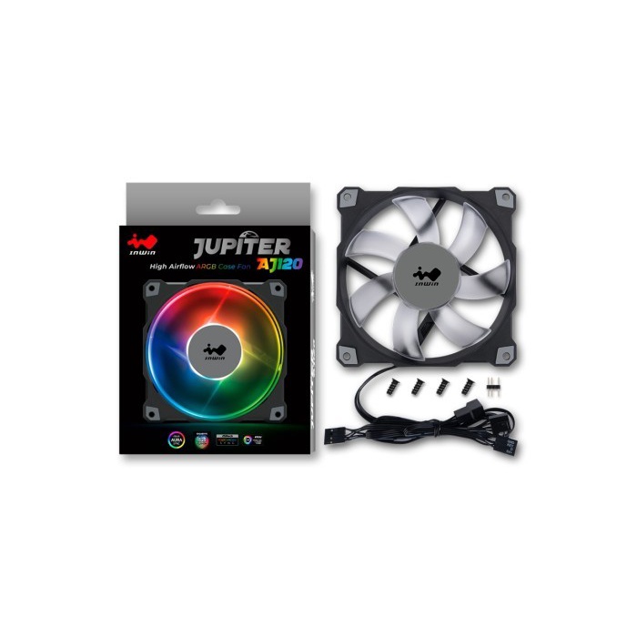 ARGB FAN 12CM Paket isi 3 PCS InWin Jupiter AJ120 (Triple Pack Best Fan)