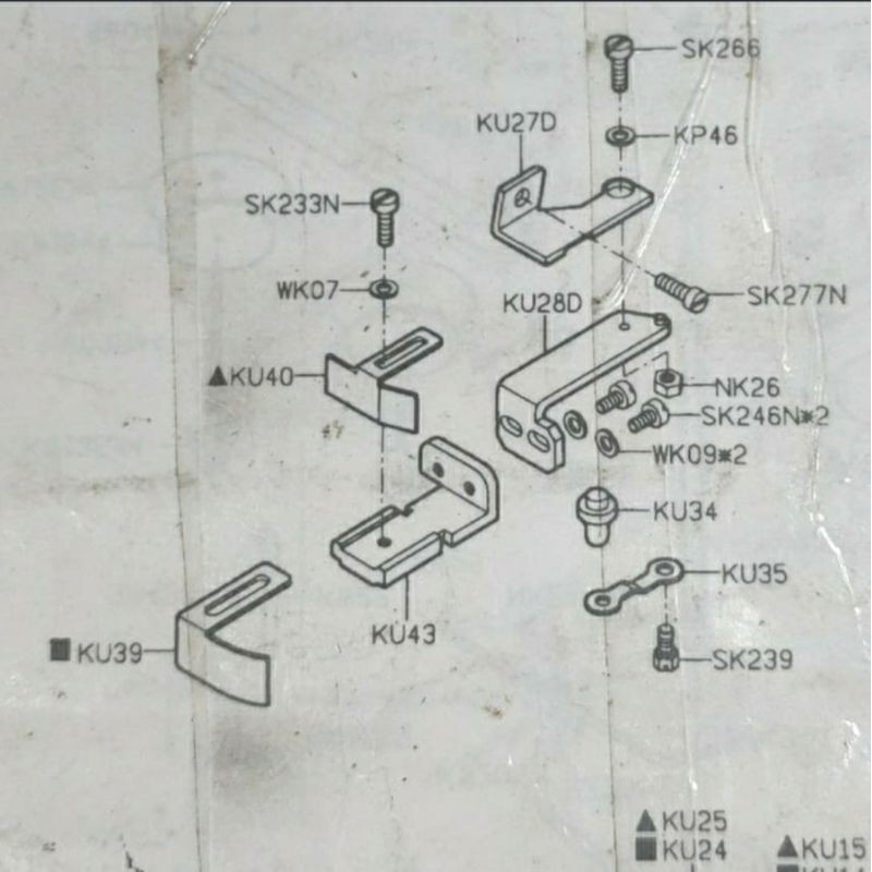 KU27D-4 Dudukan Corong Obras 747/747A(1Set)