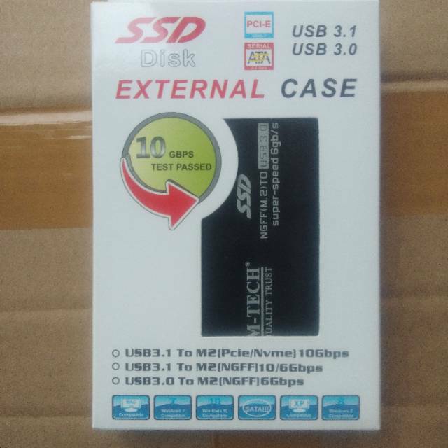 Casing USB3.0 To NGFF M2 SSD Harddisk Box /Reader SSD M2