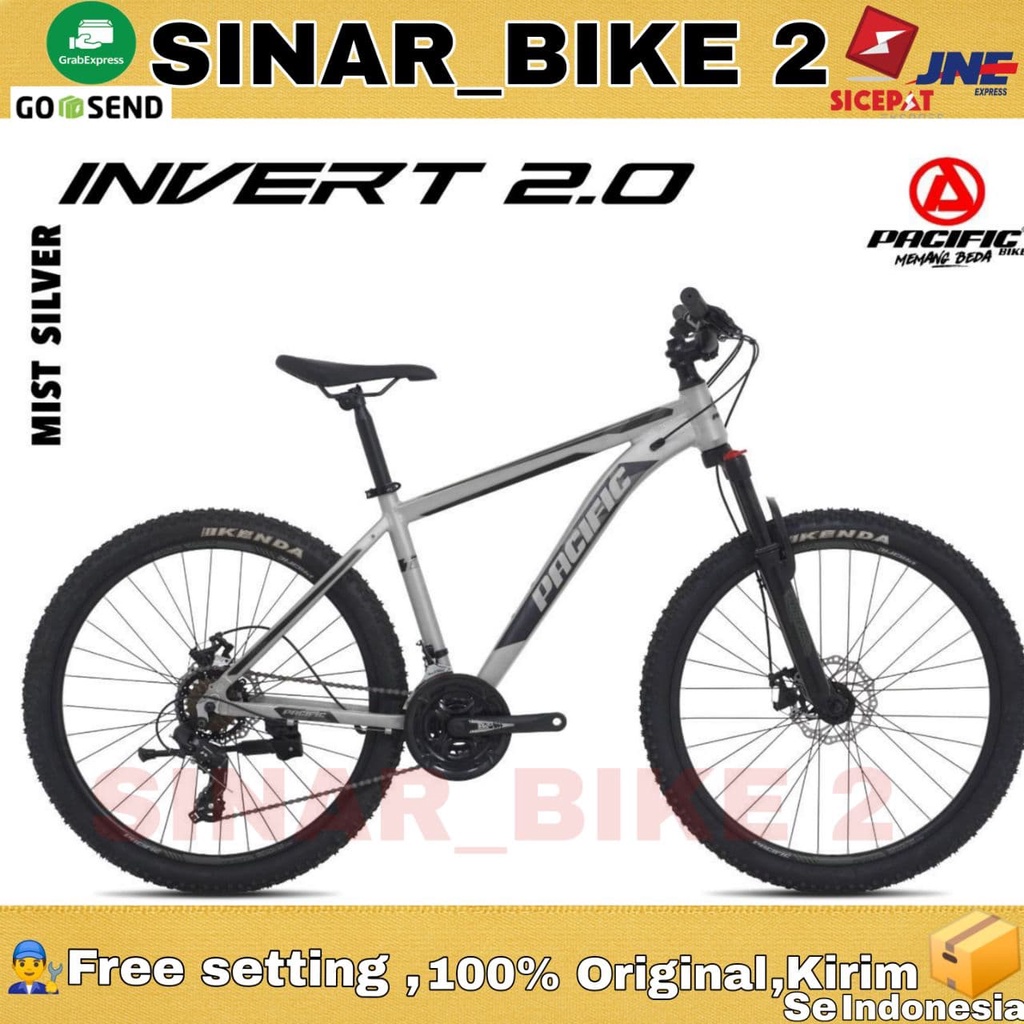 Sepeda Gunung 26 Inch MTB PACIFIC INVERT 2.0 Alloy 3x7 Speed Cakram