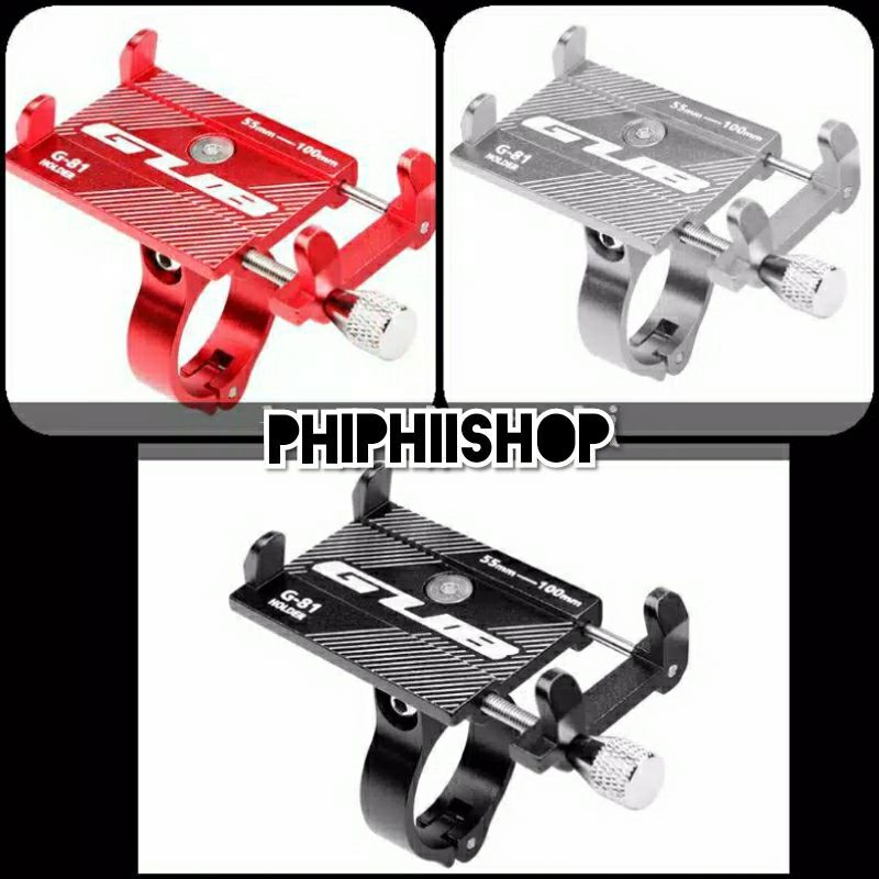 Phone Holder GUB Bracket HP Holder HP GUB Alumunium G81 G-81 MTB Lipat