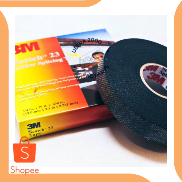 

ISOLASI LISTRIK 3M SCOTCH 23 - RUBBER SPLICING TAPE suku cadang 6Zept