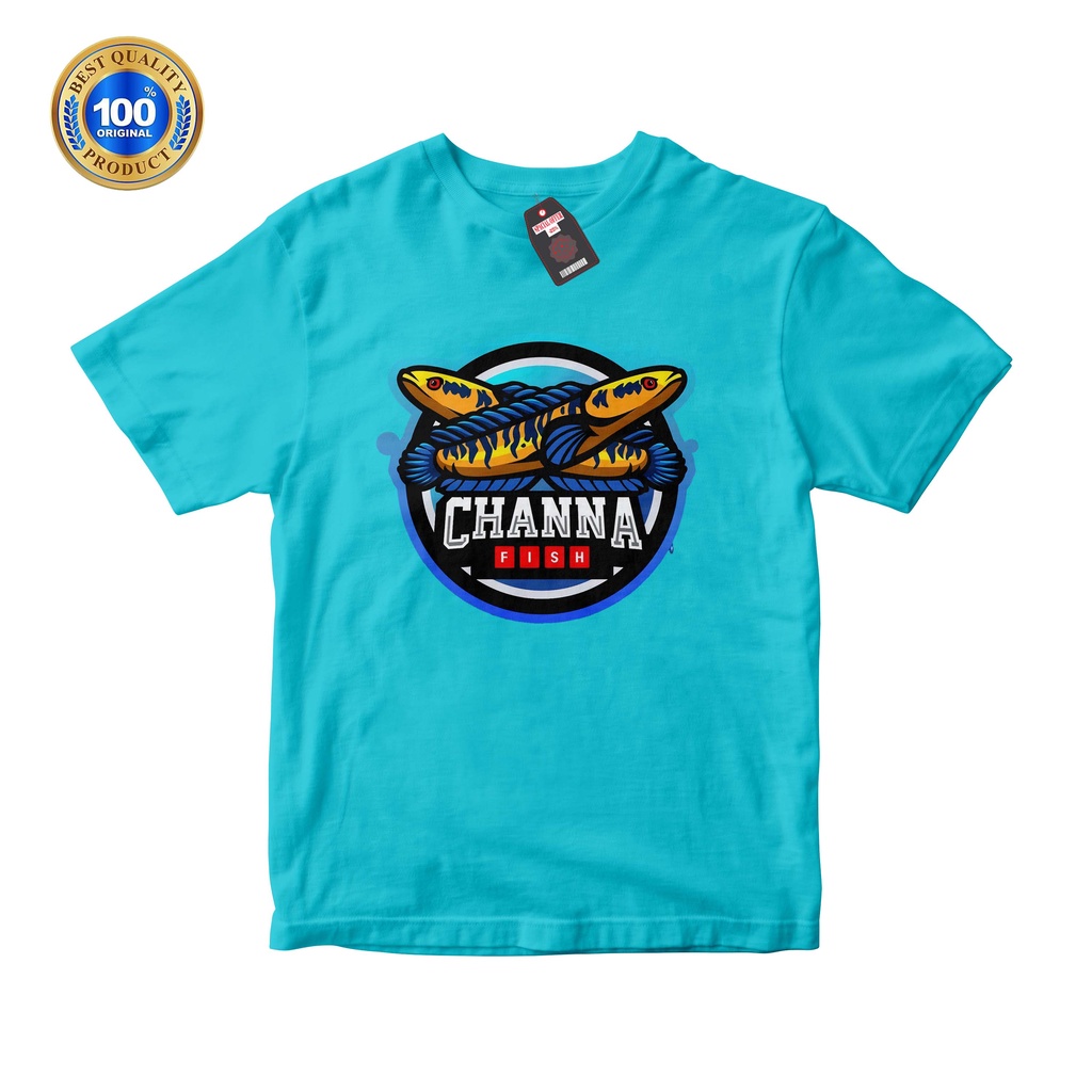 kaos anak ikan chana lucu bahan premium