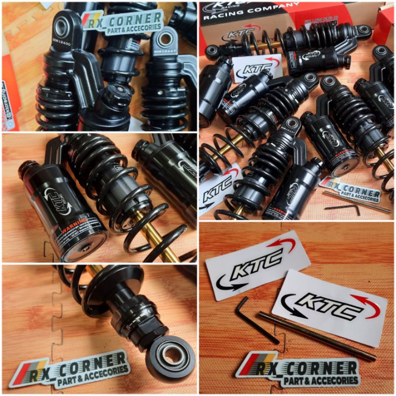 Shock Shockbreaker KTC Racing Extreme 320mm KTC Black Hitam Grey Kuning Merah Bebek Original