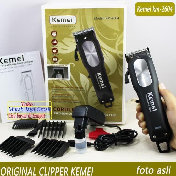 Alat Cukur Rambut Kemei Km 2604 Clipper Mesin Alat Potong Rambut Cas