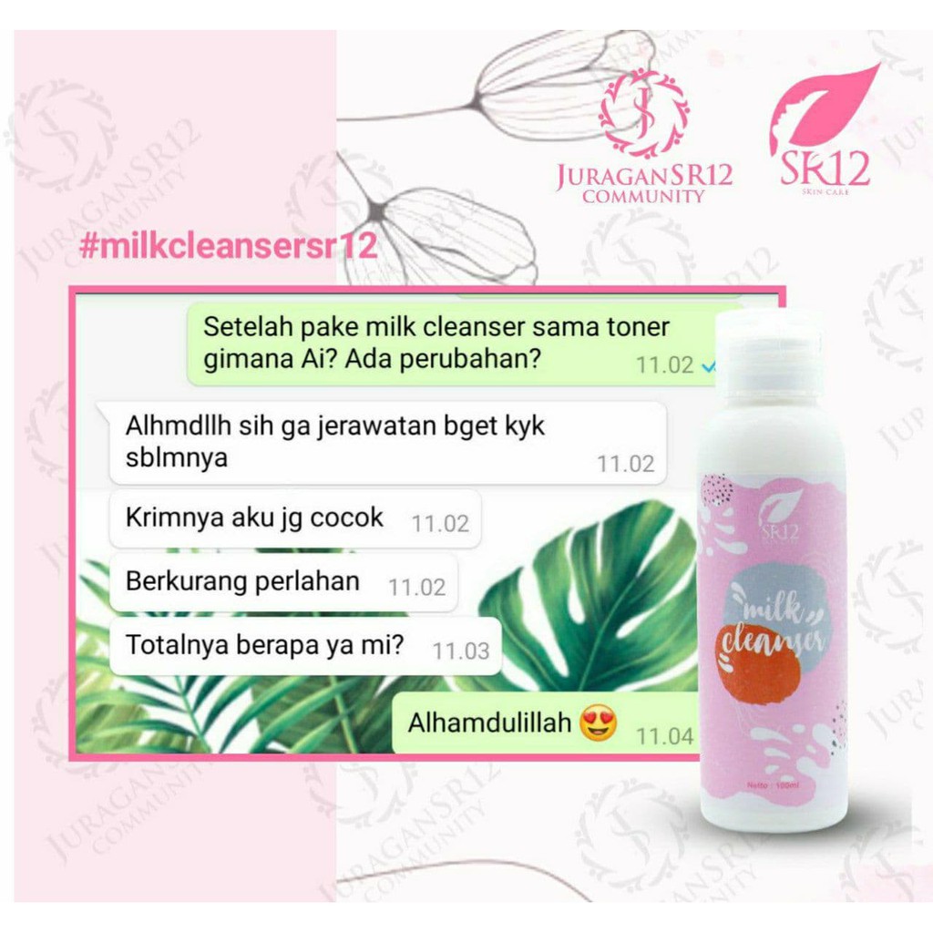 Milk Cleanser SR12 Pembersih Wajah Facial Wash Skincare Bpom Perawatan Kecantikan Wajah Sabun Muka