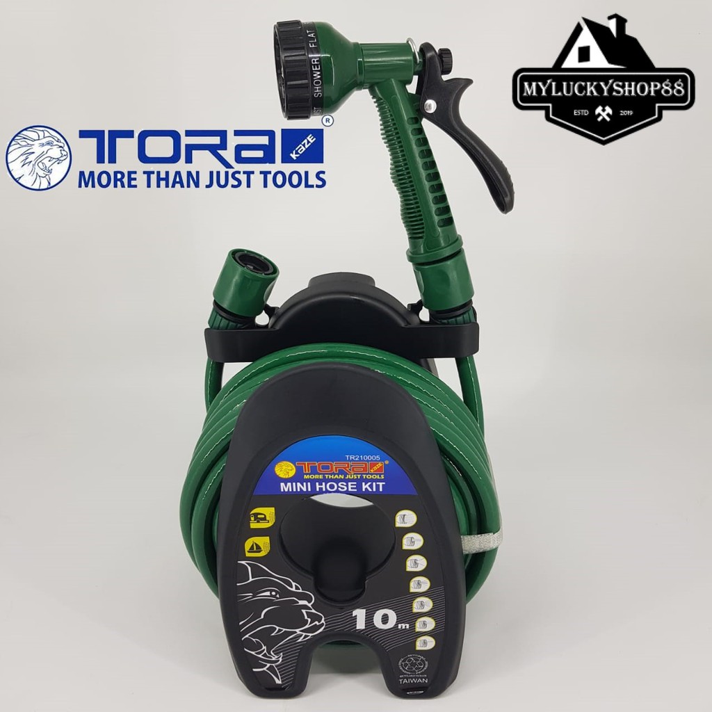 Tora Mini Hose Kit TR210005 Reel 10m Gulungan Selang Semprotan 7 Posisi