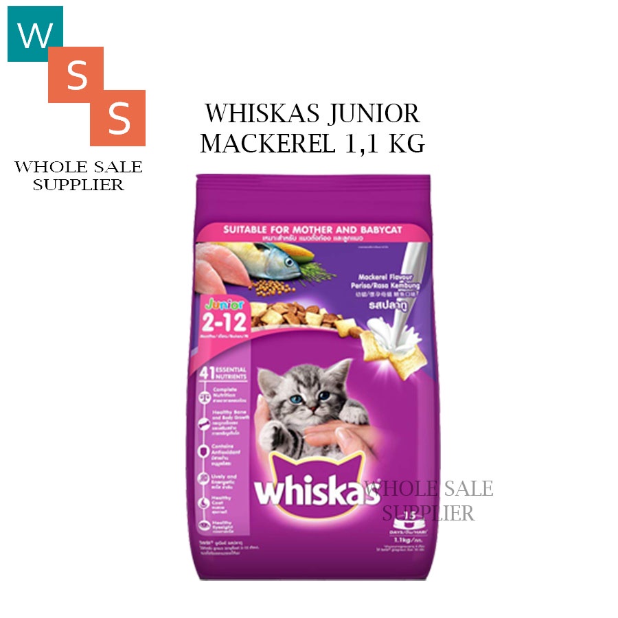 MAKANAN KUCING WHISKAS JUNIOR 1.1KG ALL VARIAN