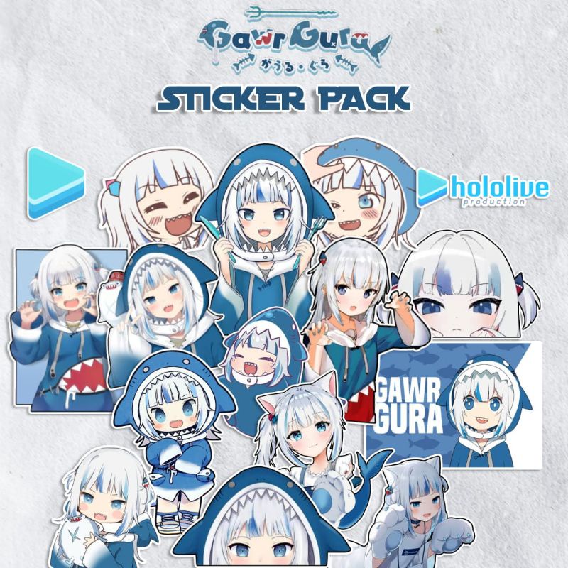 

Stiker Pack Gawr Gura Hololive Vtuber / Stiker Pack Anime