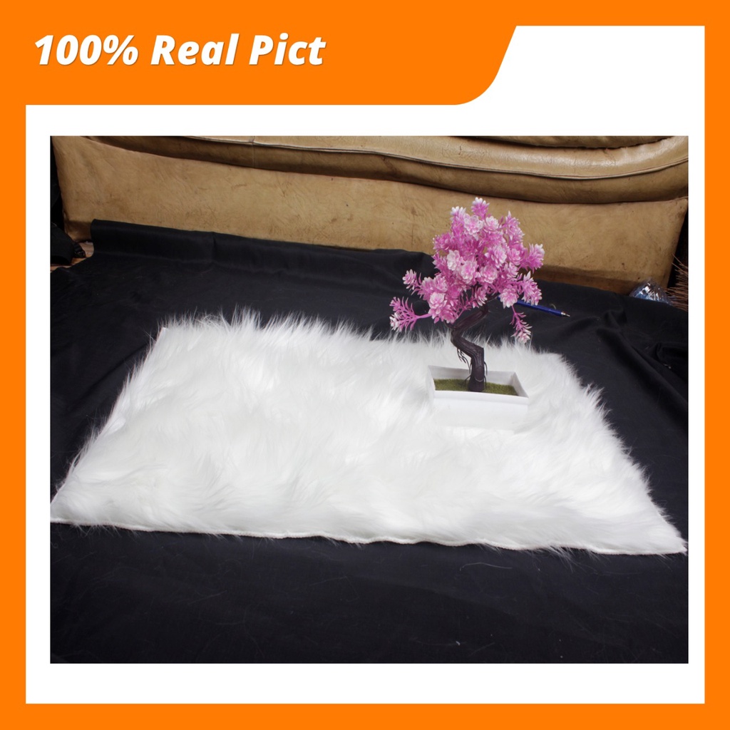 Karpet Bulu Korea Kamar Tidur 75x100cm Murah Bahan Halus &amp; Lembut Tidak Mudah Rontok Dekorasi Cantik