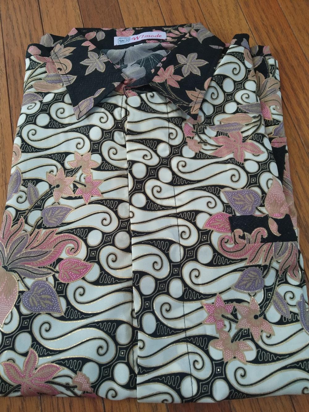 Couple Kemeja Dan Rok Prrisket Bougenvil Hitam