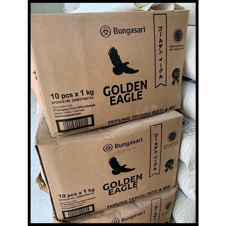 

TERBARUU!! GOLDEN EAGLE Tepung Terigu untuk Roti & Mie 10 x 1 KG TERBARU
