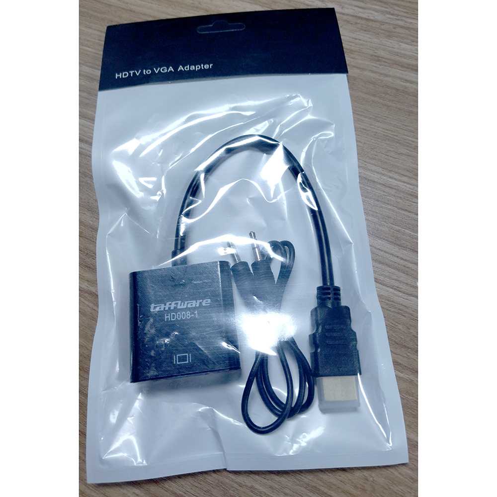 (100% BARANG ORI) Taffware Adapter HDMI ke VGA Female dengan Audio - HD008-1