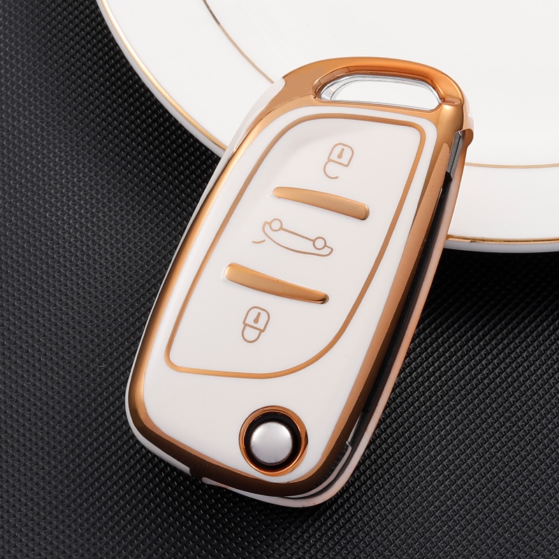 Casing Kunci Mobil 3 Tombol Bahan TPU Untuk Peugeot Citroen C1 C2 C3 C4 C5 DS3 DS4 DS5 DS6