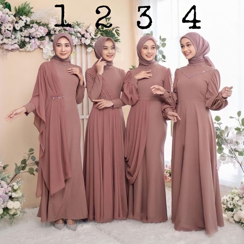 dress muslimah polos