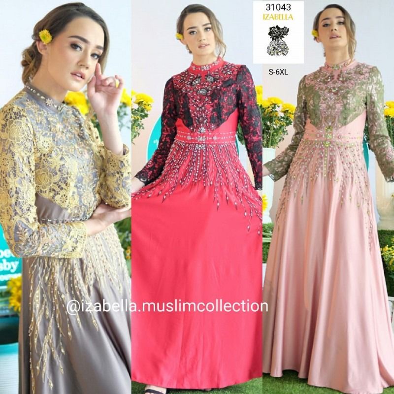 New Elizabeth Winsby gamis muslim pesta baju kondangan elegant gamis muslim fashion baju muslim