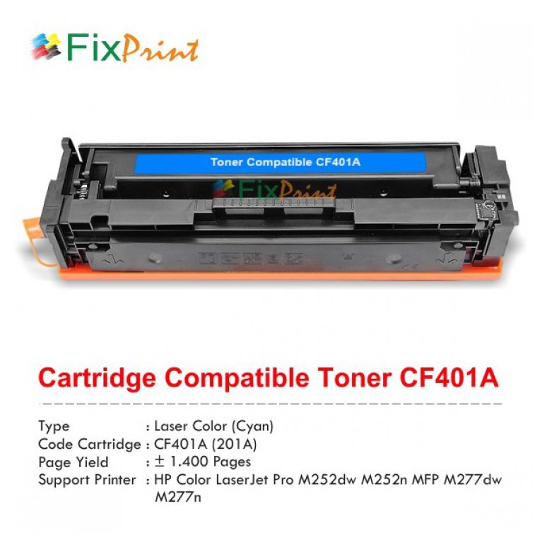 Cartridge Toner Compatible HP 201A CF400A Black CF401A Cyan CF402A Yellow CF403A Magenta M252n M277n