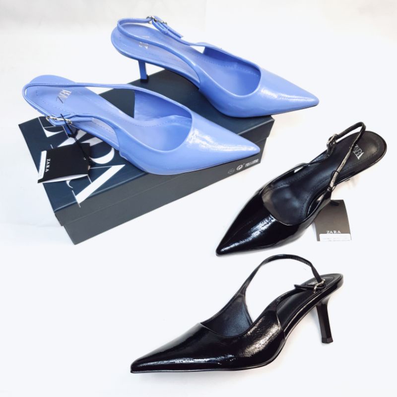 ZR Mid Slingback Glossy Heels 8715