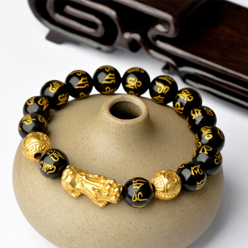 100 Pcs 8mm 10mm 12mm 14mm Anting Supplier Hitam Buddha Charms Beads Bracelets Kalung Batu Bulat Longgar Beads Handmade Membuat