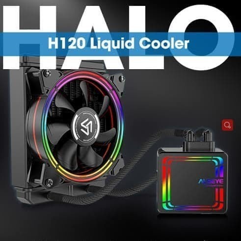 Alseye HALO H120 Liquid CPU Cooler RGB Fan Case 1 Pcs 12cm