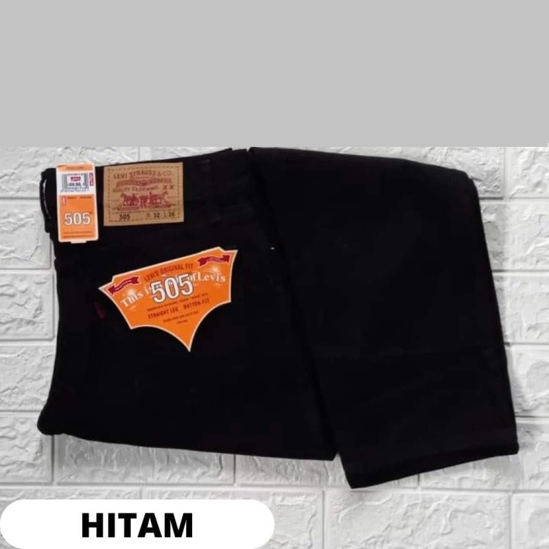 CELANA JEANS PRIA HITAM STANDAR CELANA PANJANG LAKI LAKI REGULER FIT BLACK PEKAT CELANA JINS PRIA HITAM