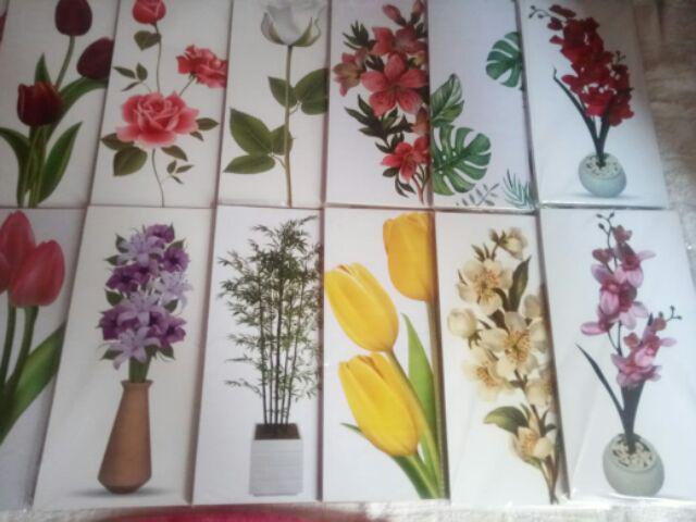 Media Hiasan Dinding Poster Kayu Leaf Dekorasi Rumah 15x30 Lf 34