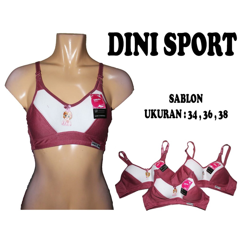 VS - Sport Bra Pakaian Dalam Wanita High Quality Tanpa Kawat dan busa Merk Febby Guffy Dini Ke Ai