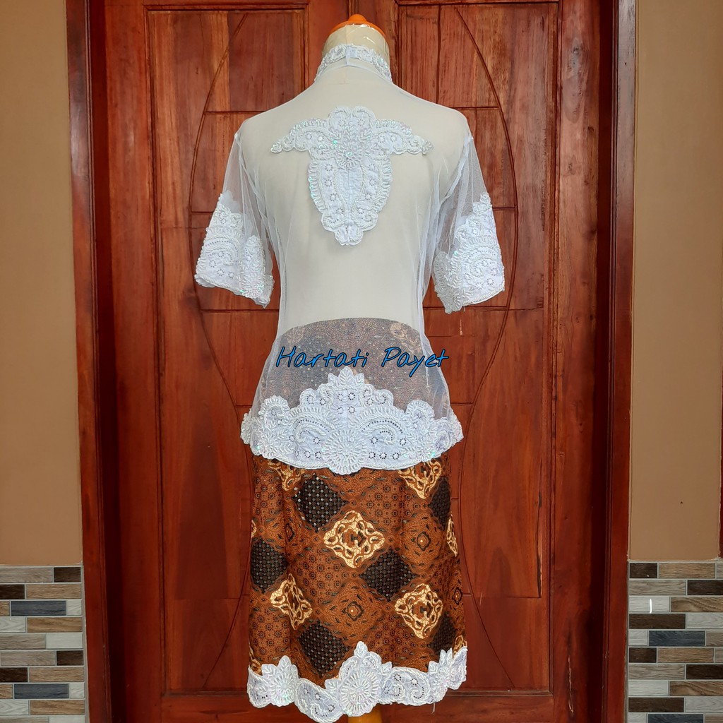 (Ready) Kebaya Tangan Pendek Rok Batik Full Payet / Kebaya Wisuda / Kebaya Among Tamu / Kebaya Pager