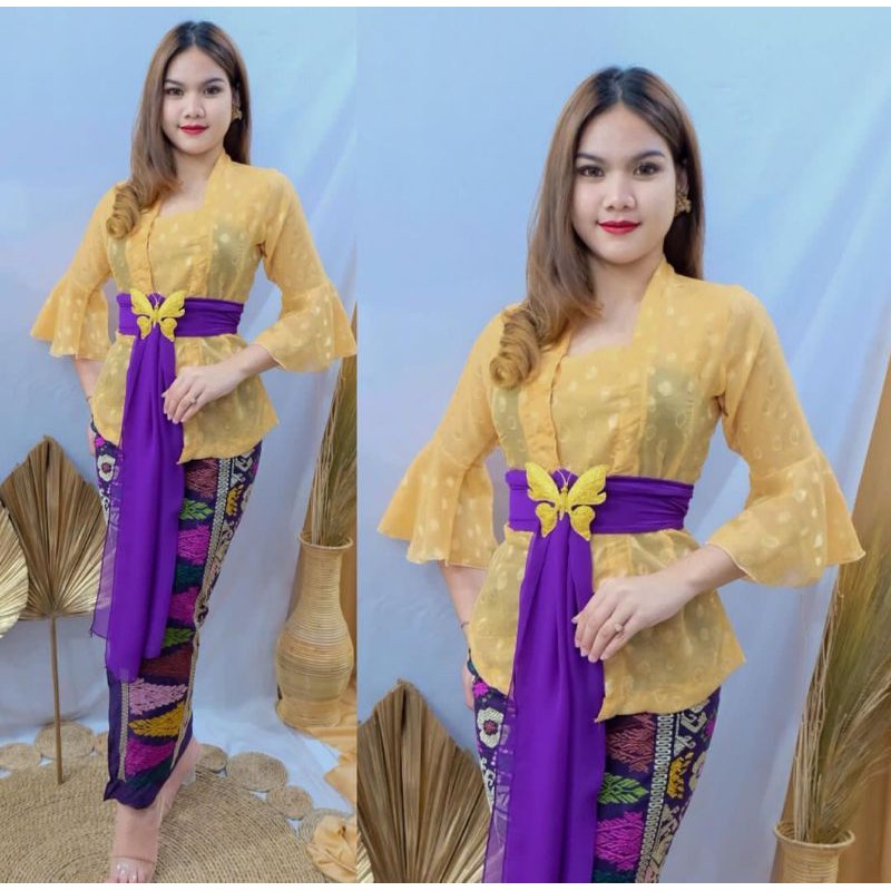 Kebaya sifon motif /kebaya sifon/kebaya Bali/kebaya Bali murah