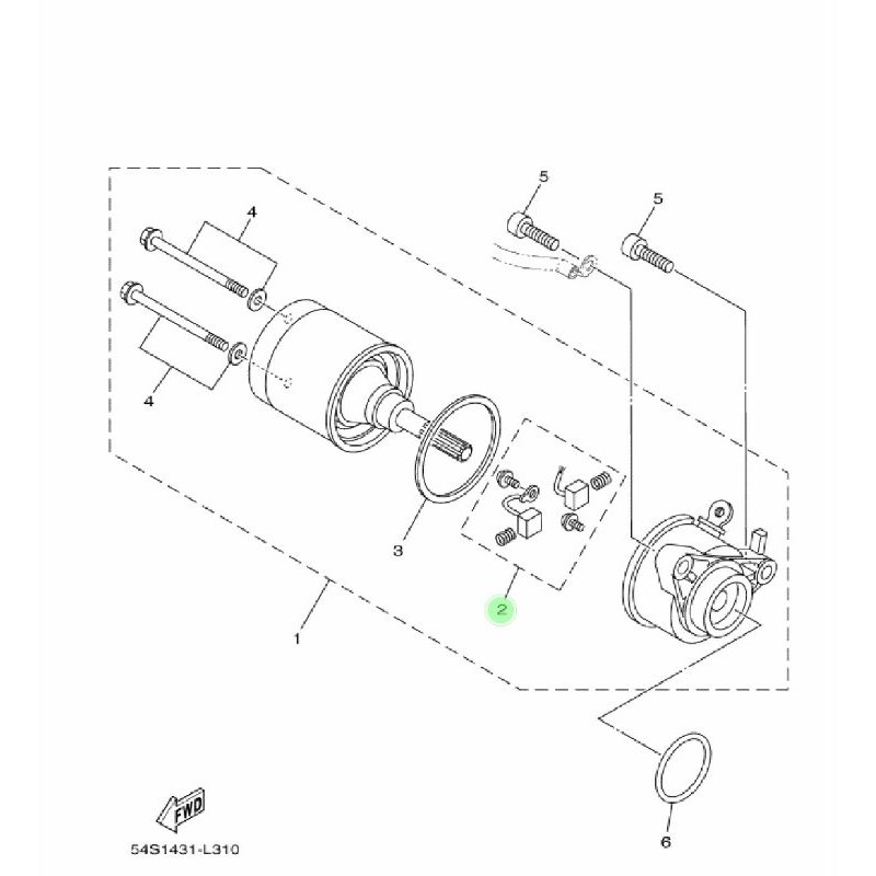 COOL KUL CARBON BRUSH ARANG ARENG STATER MIO J SOUL GT FINO FI XRIDE 115 LAMA ORIGINAL YGP 5TP-H1801-00