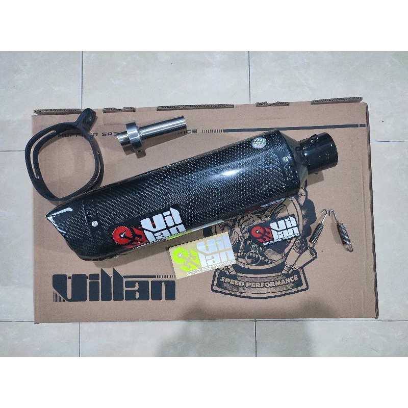 Knalpot Villan SV2 Full Carbon Silencer Only inlet 50/51