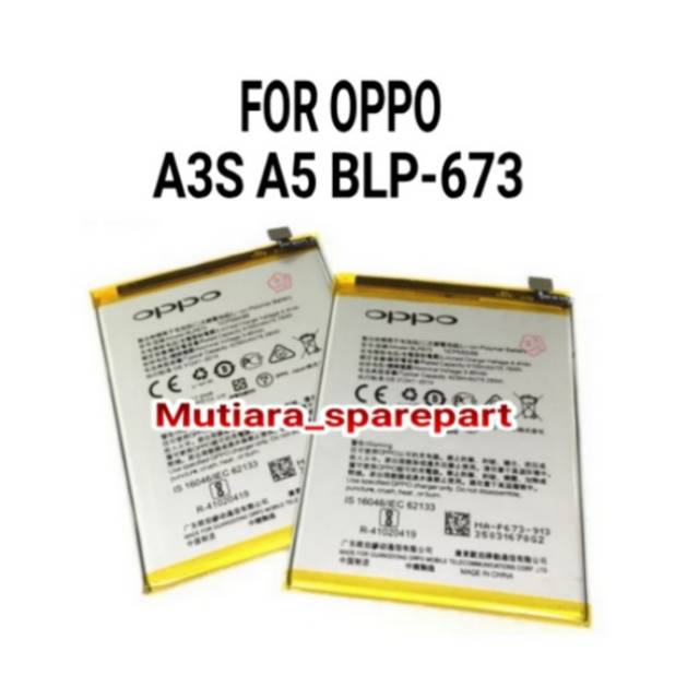 BATRE BATERAI OPPO A3S A5S BLP-673 BATRE OPPO A3S