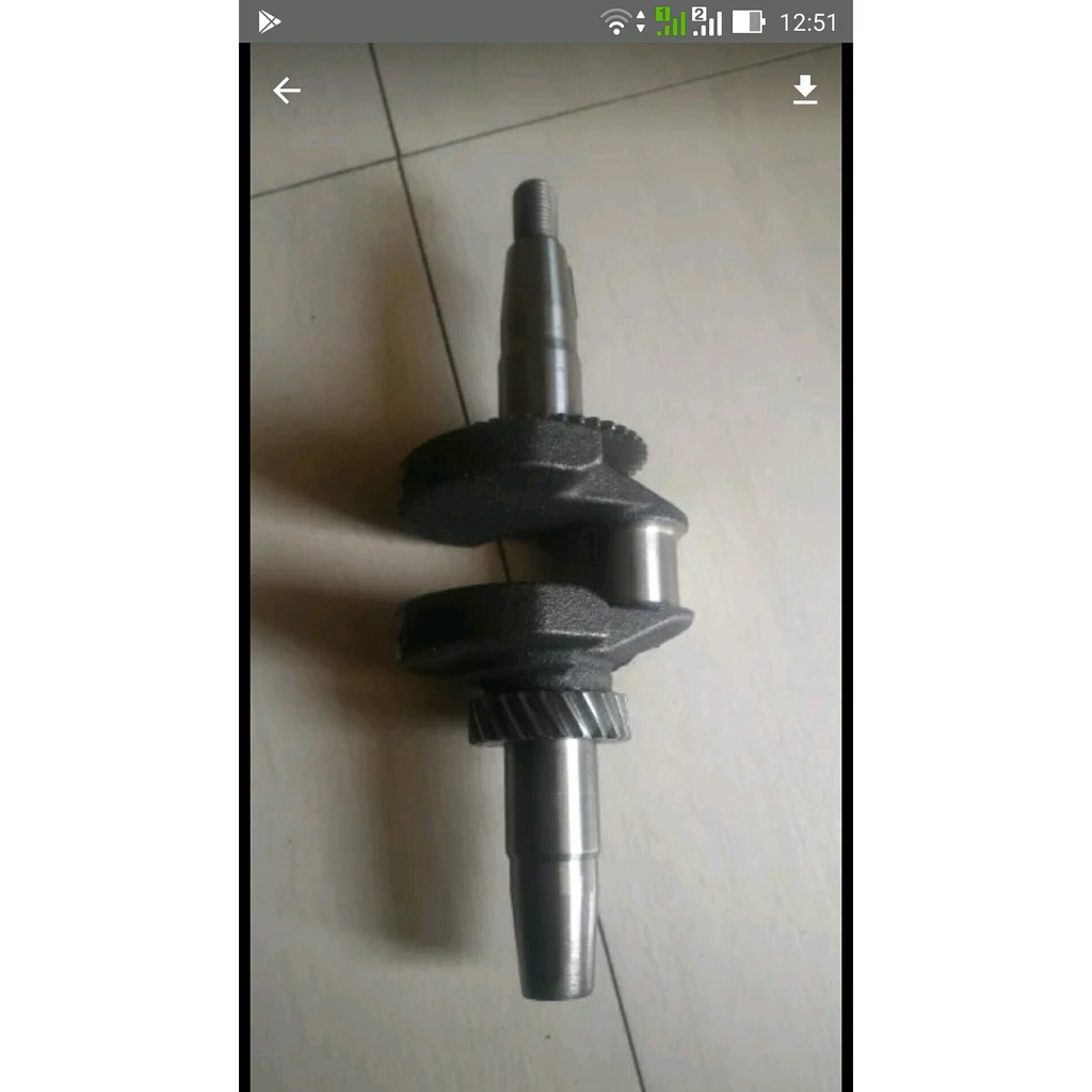 Crankshaft gx 200 drat luar dan drat dalam