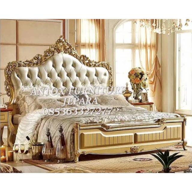 Dipan mewah mebel Jepara tempat tidur mewah kayu jati furniture Jepara