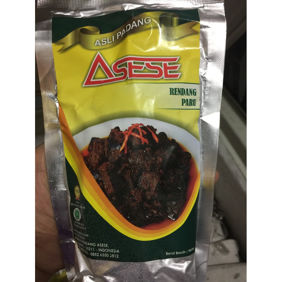 

Rendang Paru Basah 500 gram Asese - Asli Padang