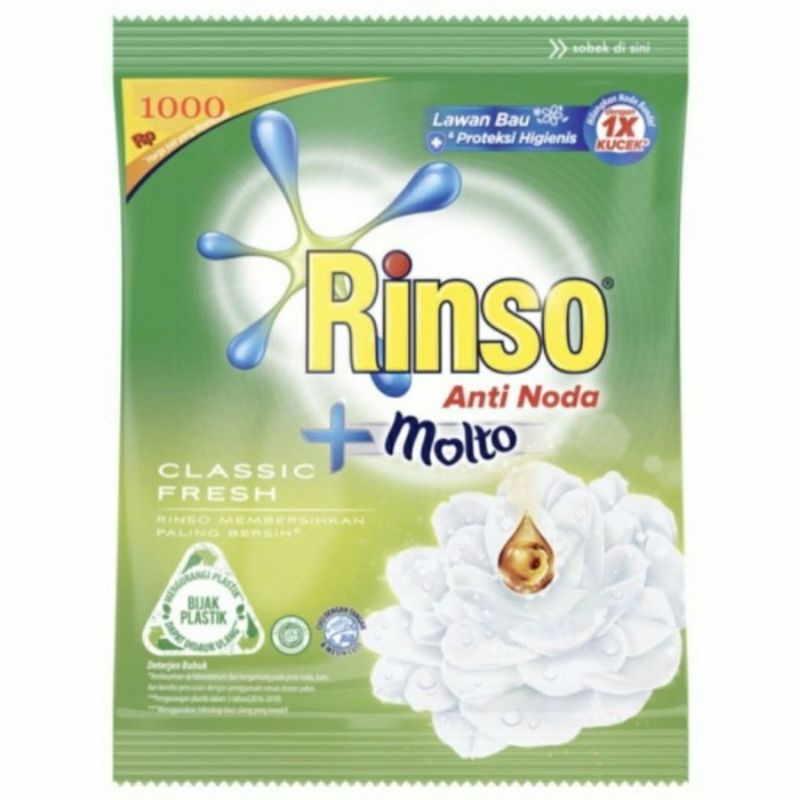 RINSO MOLTO BUBUK SACHET 38GR RP.1000(1PCS)